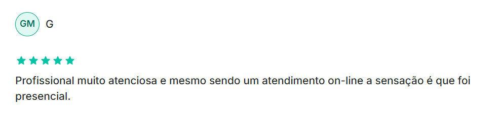 Avaliação da dra. Camila