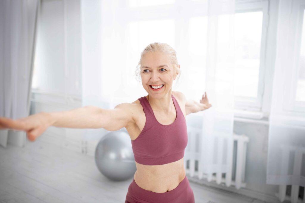 Mulher fazendo exercício físico